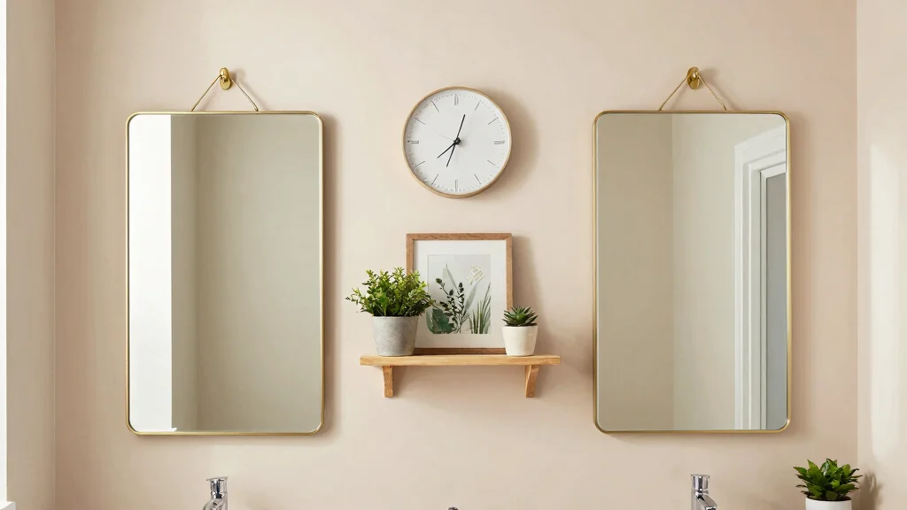 17 Bathroom Wall Decor Between Two Mirrors Ideas