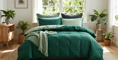 17 Green Accent Bedding Ideas