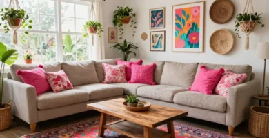 17 Hot Pink Throw Pillows Ideas