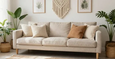 17 Neutral Throw Pillow Couch Ideas for a Bohemian-Inspired Cozy Living Room