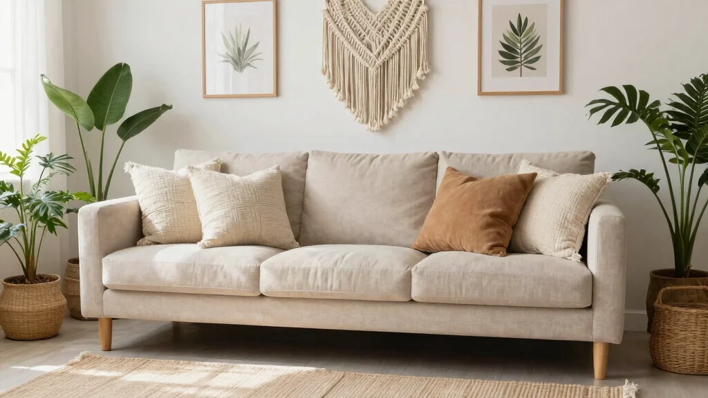 17 Neutral Throw Pillow Couch Ideas for a Bohemian-Inspired Cozy Living Room