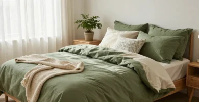 17 Olive Green Sheets Bedding Ideas