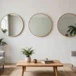17 Three Circle Mirrors on Wall Ideas for Living Room