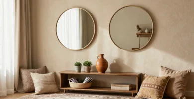 17 Two Round Mirrors on Wall Ideas for Symmetry