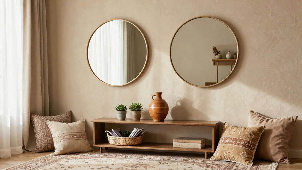17 Two Round Mirrors on Wall Ideas for Symmetry