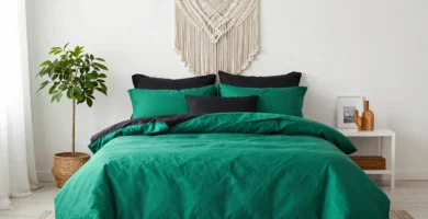 18 Black and Green Bedding Ideas for Modern Style