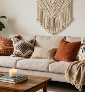 18 Cozy Bohemian Couch with Throw Pillows Ideas