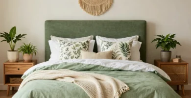 18 Eco-Friendly Green Headboard Bedding Ideas for a Sustainable Bedroom