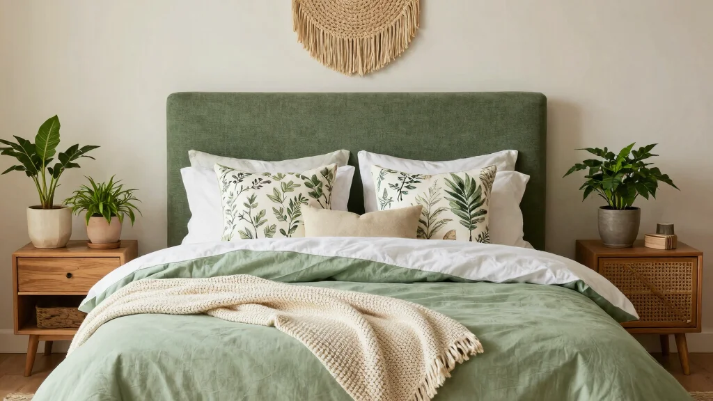 18 Eco-Friendly Green Headboard Bedding Ideas for a Sustainable Bedroom