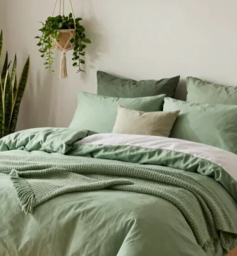 18 Green Bedding Master Bed Ideas for an Eco-Friendly Oasis