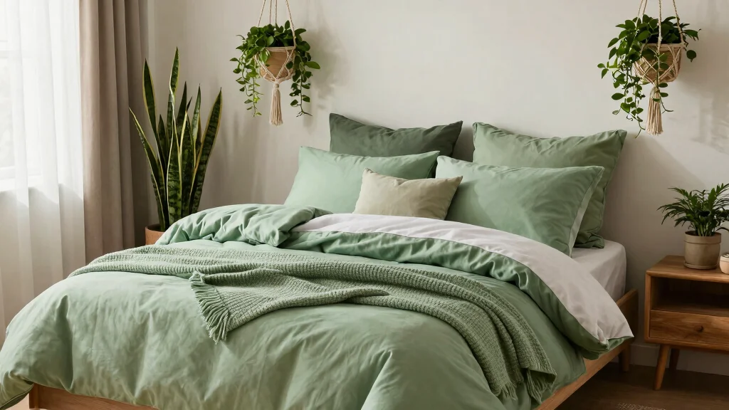 18 Green Bedding Master Bed Ideas for an Eco-Friendly Oasis