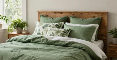 18 Green Bedding Set Ideas for a Nature-Inspired Bedroom