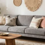 18 Grey Couch Throw Pillows Ideas for a Bohemian-Inspired Living Room