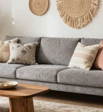 18 Grey Couch Throw Pillows Ideas for a Bohemian-Inspired Living Room