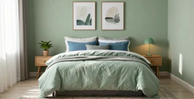 18 Sage Green and Blue Bedding Ideas for a Sustainable Bedroom Makeover
