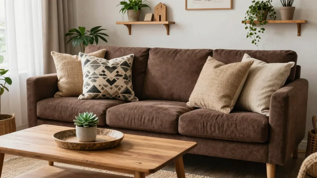 18 Sustainable and Stylish Brown Couch Throw Pillow Ideas