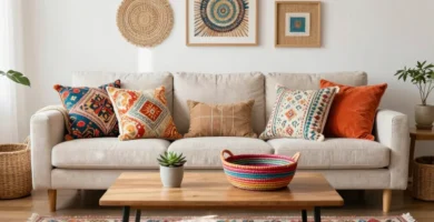 19 Colorful Throw Pillows Living Room Ideas