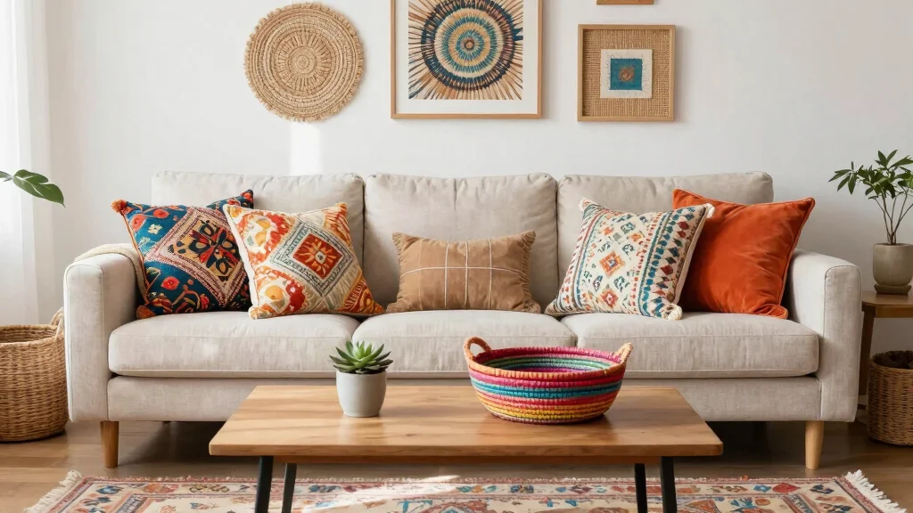 19 Colorful Throw Pillows Living Room Ideas