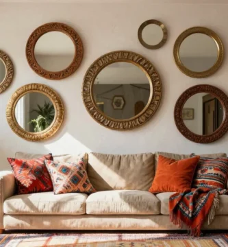 19 Multiple Round Mirrors on Wall Ideas for Statement Walls