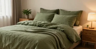 19 Olive Green Bedding Ideas for a Sustainable Sleep Sanctuary